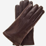 CC3301 (brown) - Men's Italian Cashmere Lined Touchscreen Leather Gloves - Leather Gloves Online - Luxury Leather Gloves - 1