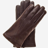CC3301 (brown) - Men's Italian Cashmere Lined Touchscreen Leather Gloves - Leather Gloves Online - Luxury Leather Gloves - 1