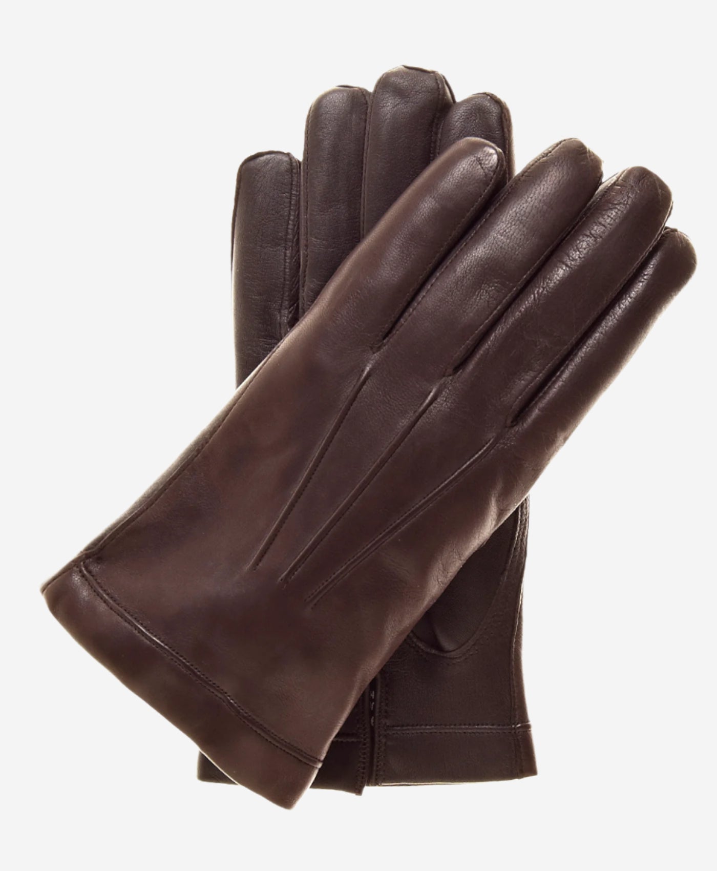 CC3301 (brown) - Men's Italian Cashmere Lined Touchscreen Leather Gloves - Leather Gloves Online - Luxury Leather Gloves - 1
