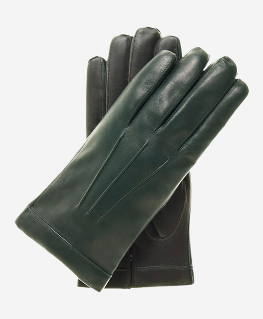 CC3301 (hunter) - Men’s Italian cashmere lined touchscreen leather gloves