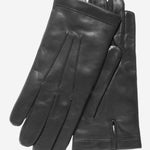 CC3303 (black) - Men's Italian Cashmere Lined Leather Gloves with Longer Fingers - Leather Gloves Online - Luxury Leather Gloves - 1