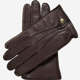 CC3305 (Dark Brown) - Men's Italian Cashmere Lined Deerskin Gloves