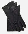 CC3339 (black) - Men's Woven Leather Gloves With Cashmere Lining - Leather Gloves Online - Luxury Leather Gloves - 2