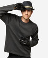 CC3341 (black) - Men's Italian cashmere lined leather gloves