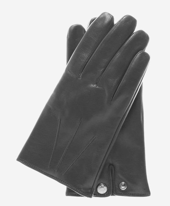 CC3341 (black) - Men's Italian cashmere lined leather gloves