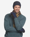 CC3434 (blue/cordovan) - Men’s Italian suede and lambskin gloves with cashmere lining