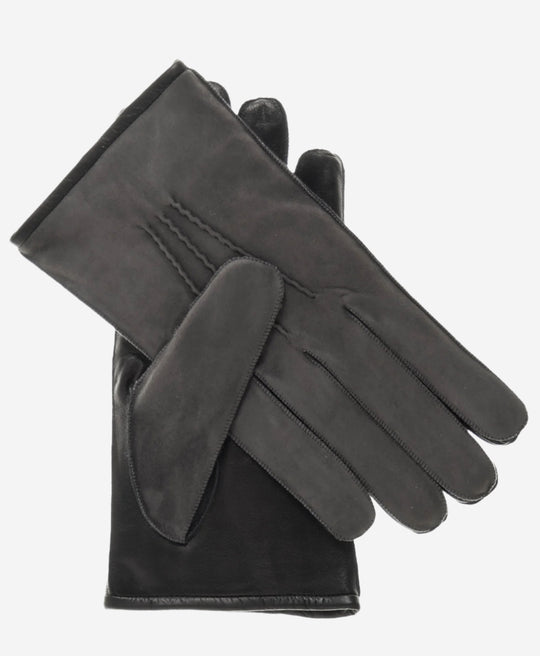 CC3434 (grey) - Men’s Italian suede and lambskin gloves with cashmere lining