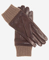 CC3502 (brown) - Men’s Italian lambskin winter gloves with cashmere lining & extended wool cuff