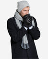 CC3502 (black) - Men’s Italian lambskin winter gloves with cashmere lining & extended wool cuff