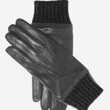 CC3502 (black) - Men’s Lambskin Winter Gloves with Cashmere Lining & Extended Wool Cuff