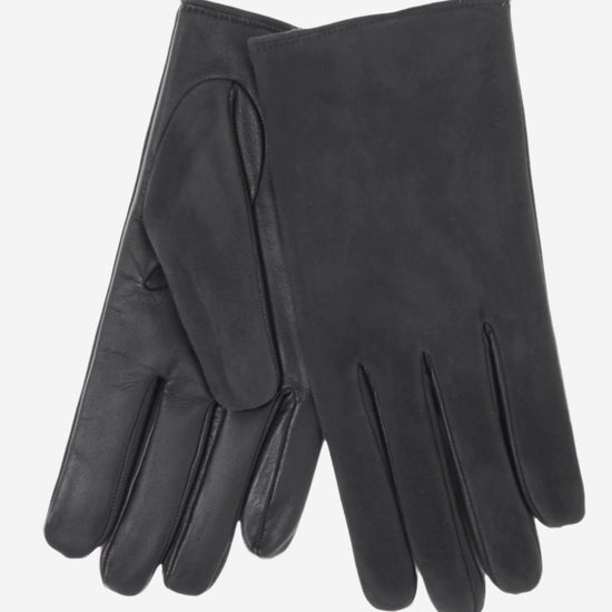 CC3556 (black) - Men's Touchscreen Suede and Lambskin Gloves with Cashmere Lining - Leather Gloves Online - Luxury Leather Gloves - 1