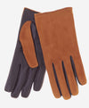 CC3556 (camel) - Men's Touchscreen Suede and Lambskin Gloves with Cashmere Lining - Leather Gloves Online - Luxury Leather Gloves - 1