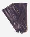 CC3592 (blue) - Men's Italian Leather Gloves with Two-Tone Contrast Colors - Leather Gloves Online - Luxury Leather Gloves - 1