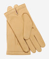 CC3630 (natural) - Men’s handsewn Italian cashmere lined nubuck gloves