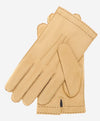 CC3630 (natural) - Men's Handsewn Italian Cashmere Lined Nubuck Gloves - Leather Gloves Online - Luxury Leather Gloves - 1