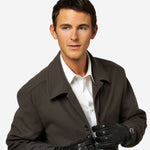 CC3905 (black) - Men's Italian Cashmere Lined Leather Gloves With Shearling Cuff - Leather Gloves Online - Luxury Leather Gloves - 5