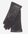 CC4101 (black) - Women's Italian Cashmere Lined Leather Gloves with Floral Accents - Leather Gloves Online - Luxury Leather Gloves - 2
