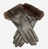CC4127 (black) - Women's Italian Cashmere Lined 4-Button Length Gloves with Mink Cuff - Leather Gloves Online - Luxury Leather Gloves - 2