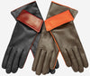 CC4141 (brown) - Women’s Italian cashmere lined leather gloves with contrast cuff
