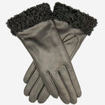 CC4172 (black) - Women's Cashmere Lined Leather Gloves with Persian Lamb Cuffs - Leather Gloves Online - Luxury Leather Gloves - 2