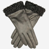 CC4172 (black) - Women's Cashmere Lined Leather Gloves with Persian Lamb Cuffs - Leather Gloves Online - Luxury Leather Gloves - 2