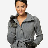 CC4172 (black/silver) - Women's Cashmere Lined Leather Gloves with Persian Lamb Cuffs - Leather Gloves Online - Luxury Leather Gloves - 4