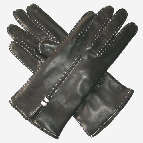 CC4301 (black) - Women's Handsewn Italian Cashmere Lined Leather Gloves - Leather Gloves Online - Luxury Leather Gloves - 1