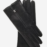 CC4301 (black) - Women's Handsewn Italian Cashmere Lined Leather Gloves - Leather Gloves Online - Luxury Leather Gloves - 2