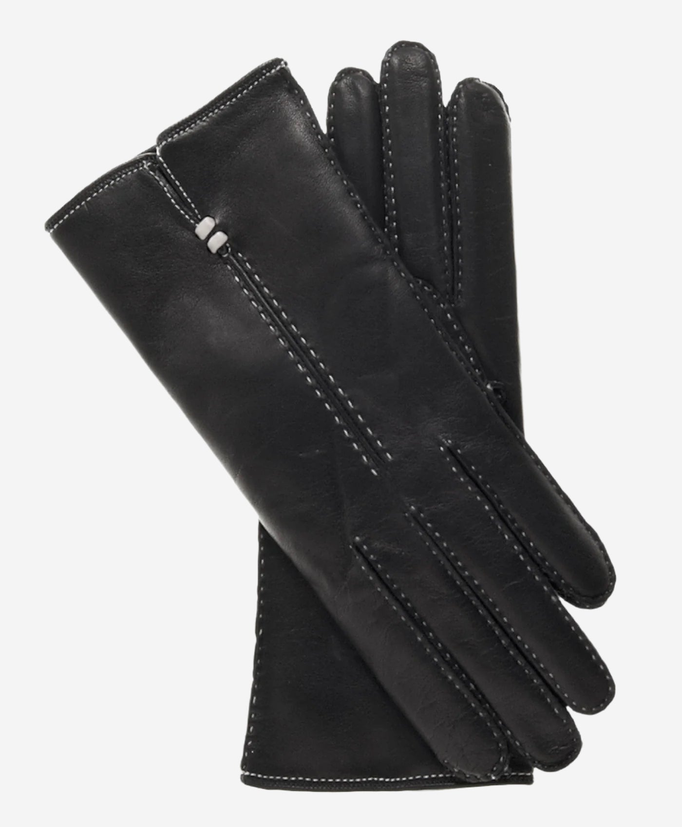 CC4301 (black) - Women's Handsewn Italian Cashmere Lined Leather Gloves - Leather Gloves Online - Luxury Leather Gloves - 2