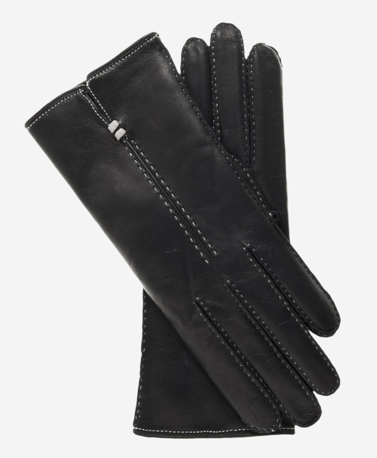 CC4301 (black) - Women's Handsewn Italian Cashmere Lined Leather Gloves - Leather Gloves Online - Luxury Leather Gloves - 2