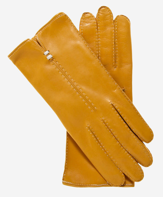 CC4301 (canary) - Women’s handsewn Italian cashmere lined leather gloves