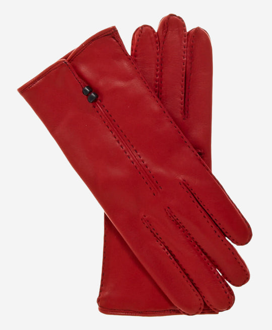 CC4301 (red) - Women’s handsewn Italian cashmere lined leather gloves