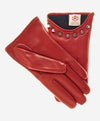 CC4391 (red) - Women’s Italian cashmere lined leather gloves with studs