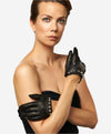 CC4391 (black) - Women's Italian Cashmere Lined Leather Gloves  with Studs - Leather Gloves Online - Luxury Leather Gloves - 2