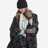 CC4510 (nat) - Women's Cable Knit Cashmere and Leather Winter Gloves - Leather Gloves Online - Luxury Leather Gloves - 3