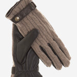 CC4510 (nat) - Women's Cable Knit Cashmere and Leather Winter Gloves - Leather Gloves Online - Luxury Leather Gloves - 1