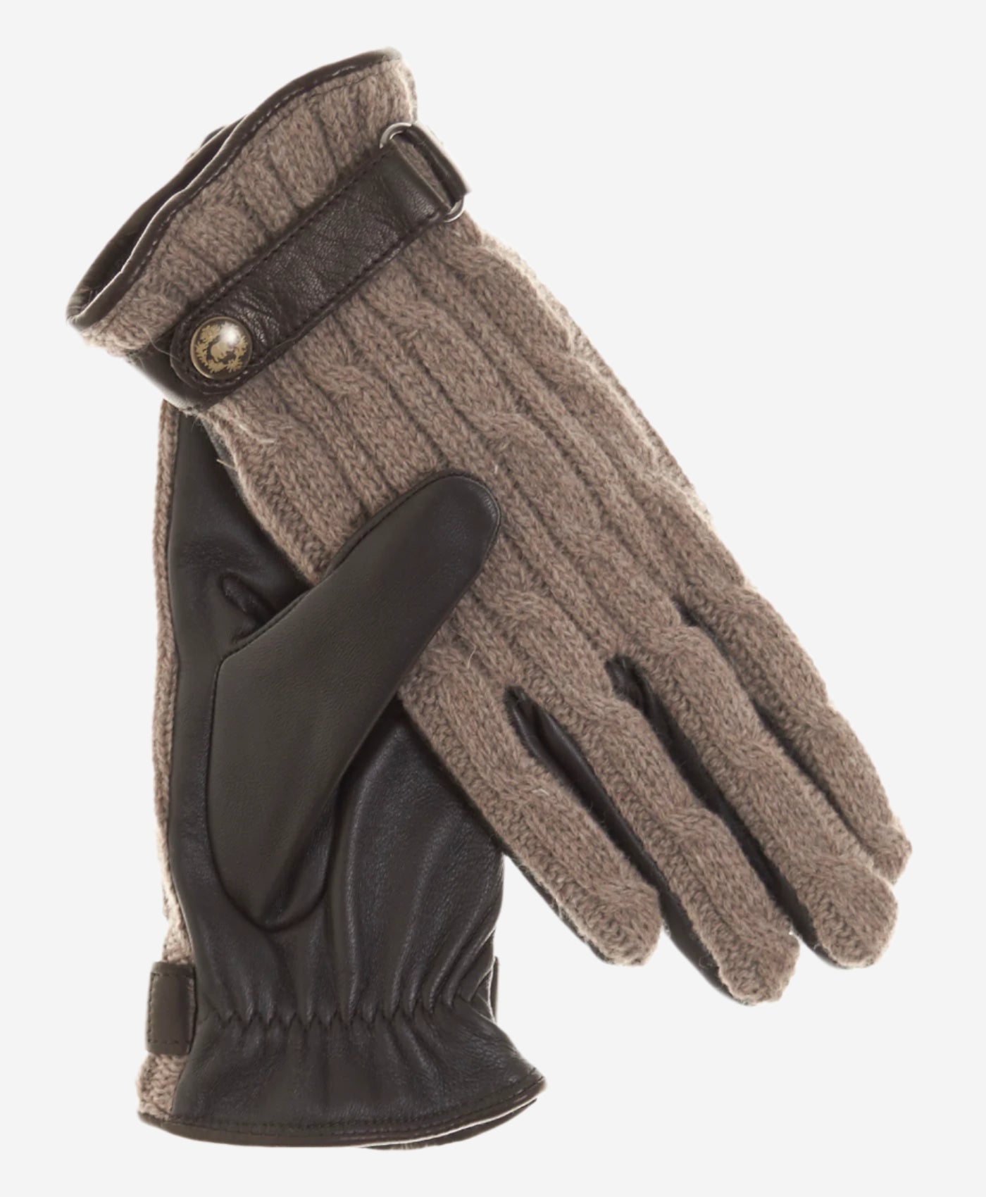 CC4510 (nat) - Women's Cable Knit Cashmere and Leather Winter Gloves - Leather Gloves Online - Luxury Leather Gloves - 1