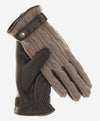 CC4510 (nat) - Women's Cable Knit Cashmere and Leather Winter Gloves - Leather Gloves Online - Luxury Leather Gloves - 1