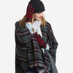 CC4510 (red) - Women's Cable Knit Cashmere and Leather Winter Gloves - Leather Gloves Online - Luxury Leather Gloves - 3