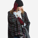CC4510 (red) - Women's Cable Knit Cashmere and Leather Winter Gloves - Leather Gloves Online - Luxury Leather Gloves - 3