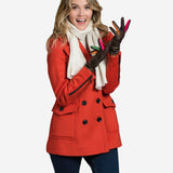 CC4585 (camel) - Women's Italian Cashmere Lined Lambskin Gloves with Colorful Fourchettes