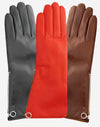 CC4879W4 (black) - “4-button length” Italian cashmere lined gloves with side zipper