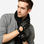 CC4514 (vac) - Women's Italian Rex Rabbit Fur Cuff Lambskin Gloves - Leather Gloves Online - Luxury Leather Gloves  - Leather Gloves Online - Luxury Leather Gloves - 3