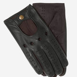 Umberto (hunter brown) - Italian lambskin leather driving gloves & touchscreen feature