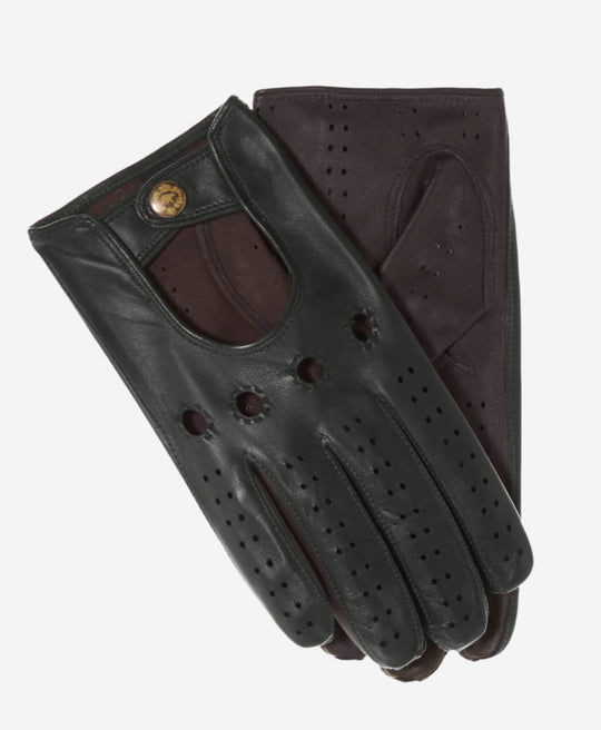 Umberto (hunter brown) - Italian lambskin leather driving gloves & touchscreen feature