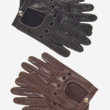 CD3501 (black) - Men's Handsewn Italian Lambskin Leather Driving Gloves