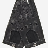 CD3501 (black) - Men's Handsewn Italian Lambskin Leather Driving Gloves - Leather Gloves Online - Luxury Leather Gloves - 1