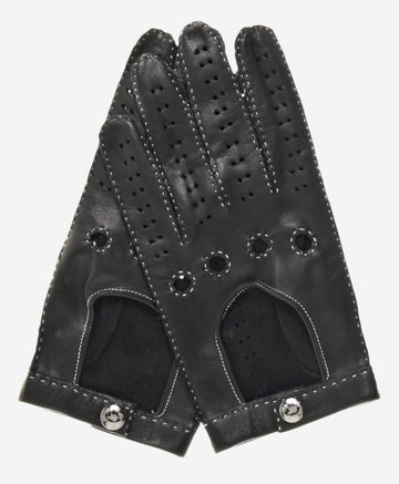CD3501 (black) - Men's Handsewn Italian Lambskin Leather Driving Gloves - Leather Gloves Online - Luxury Leather Gloves - 1