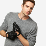 CD3501 (black) - Men's Handsewn Italian Lambskin Leather Driving Gloves - Leather Gloves Online - Luxury Leather Gloves - 2