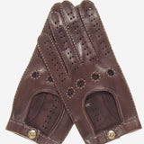 CD3501 (brown) - Men's Handsewn Italian Lambskin Leather Driving Gloves - Leather Gloves Online - Luxury Leather Gloves - 2